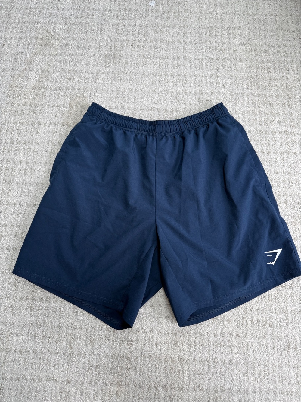 Gymshark Mens Unlined Navy Blue Athletic Shorts Size M 28-36" Waist